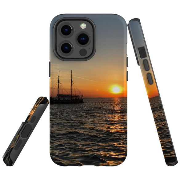 For iPhone 13 Pro Max Case, Protective Back Cover, Sailing Sunset | iCoverLover Australia