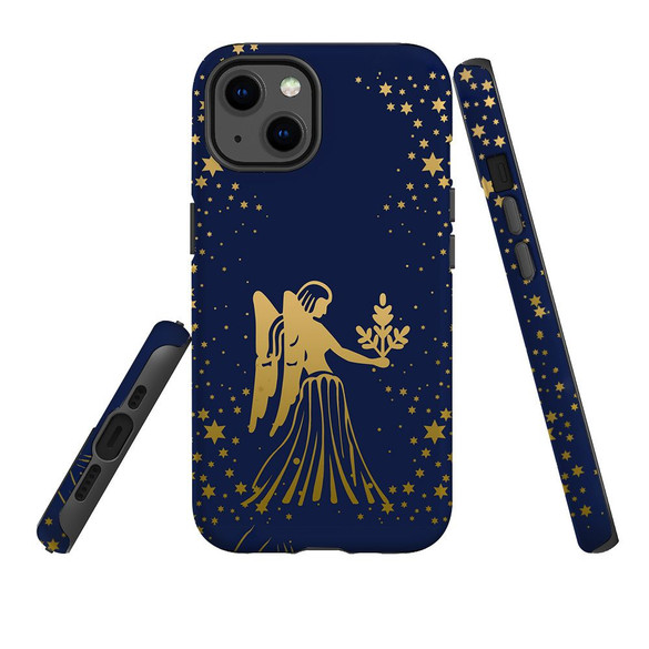 For iPhone 13 Case, Protective Back Cover, Virgo Drawing | iCoverLover Australia