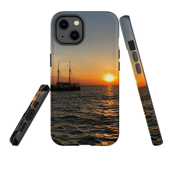 For iPhone 13 Case, Protective Back Cover, Sailing Sunset | iCoverLover Australia