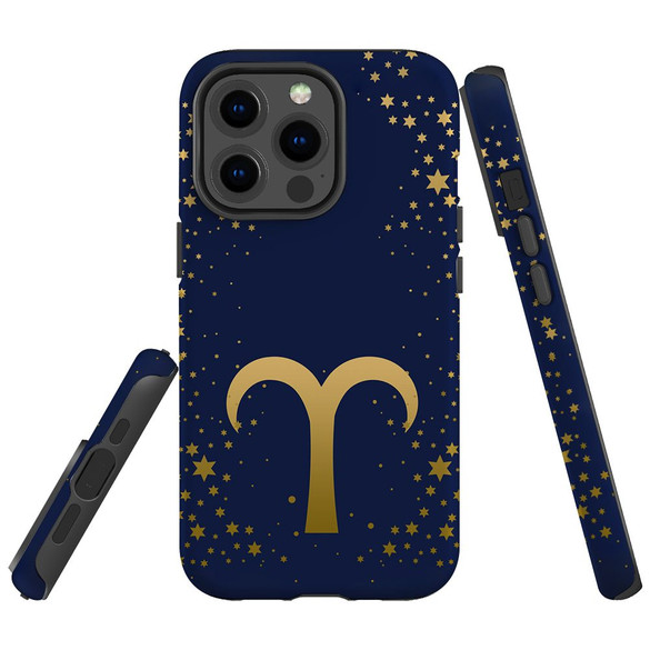For iPhone 13 Pro Max Case, Protective Back Cover, Aries Sign | iCoverLover Australia