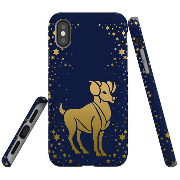 For iPhone XS Max Case, Protective Back Cover, Aries Drawing | iCoverLover Australia