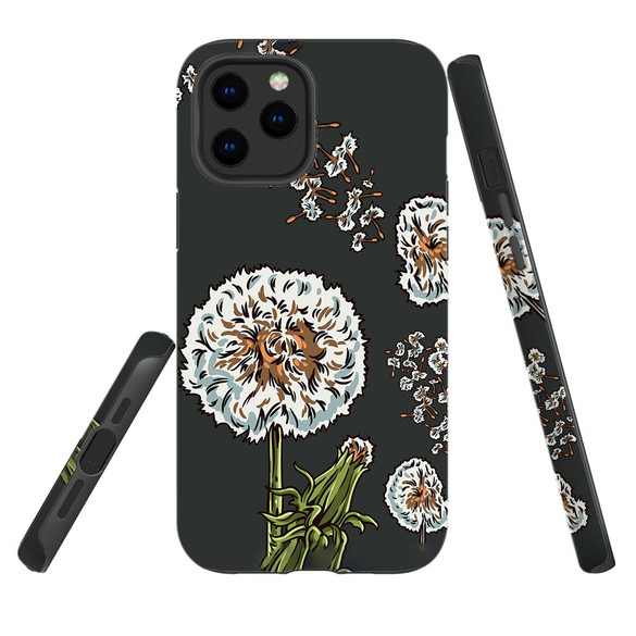 For iPhone 12/12 Pro Case, Protective Back Cover, Dandelion Flowers | iCoverLover Australia