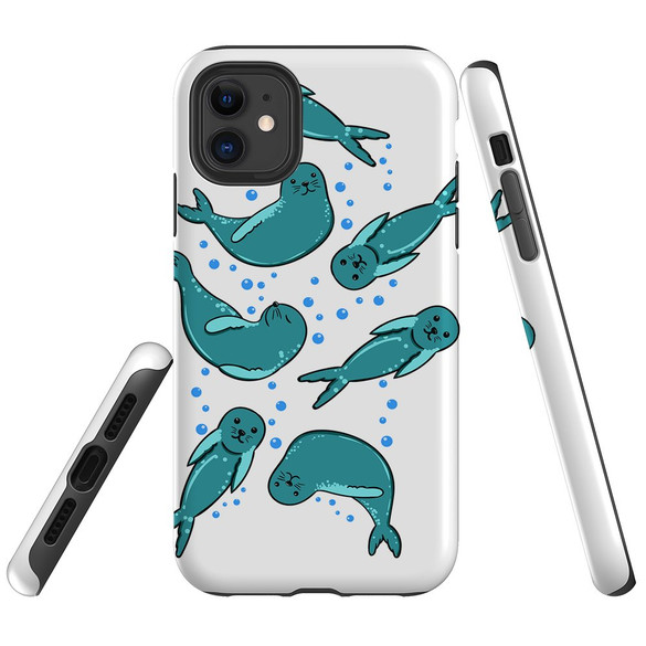 For iPhone 11 Case, Protective Back Cover, Baby Seals | iCoverLover Australia