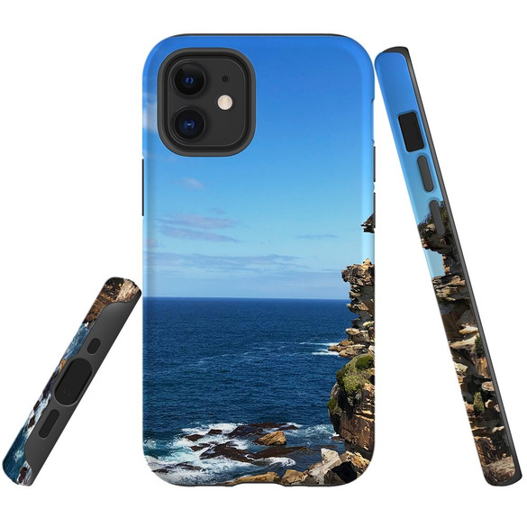 For iPhone 12/12 Pro Case, Protective Back Cover, Ocean Cliffs | iCoverLover Australia