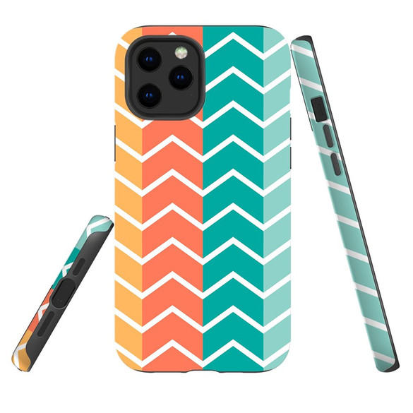 For iPhone 12 Pro Max Case, Protective Back Cover, Zigzag colorful Pattern | iCoverLover Australia