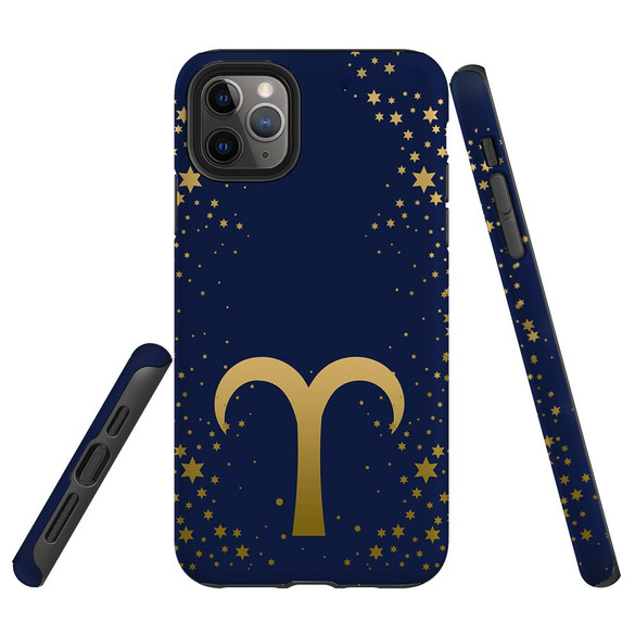 For iPhone 11 Pro Case, Protective Back Cover, Aries Sign | iCoverLover Australia