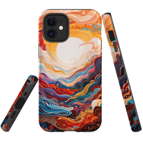 For iPhone 12 mini Tough Protective Case, Sunny Waves | iCoverLover Australia