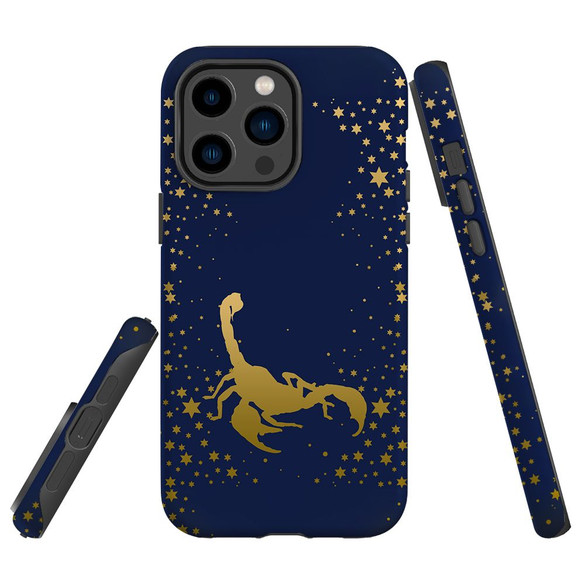For iPhone 14 Pro Case Tough Protective Cover, Scorpio Drawing | iCoverLover Australia