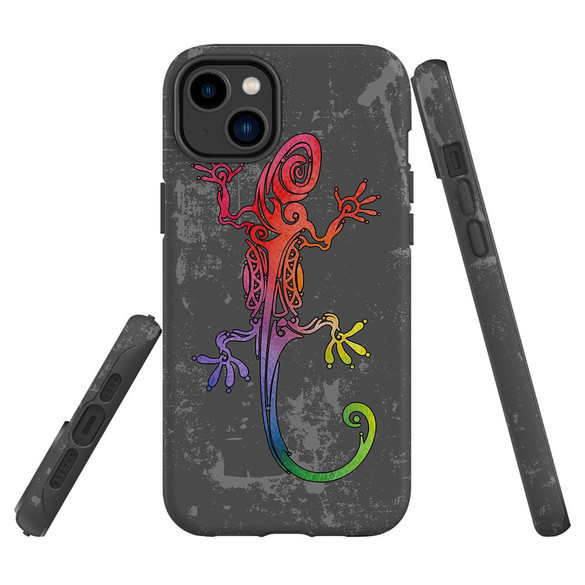 For iPhone 14 Case Tough Protective Cover, Colorful Lizard | iCoverLover Australia