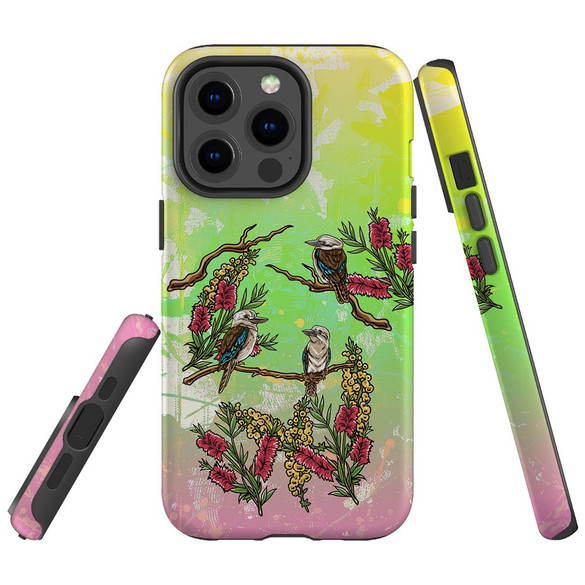 For iPhone 13 Pro Case, Protective Back Cover, Kookaburras | iCoverLover Australia