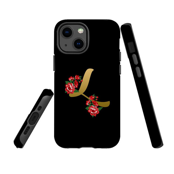 For iPhone 13 mini Case, Protective Back Cover, Embellished Letter L | iCoverLover Australia