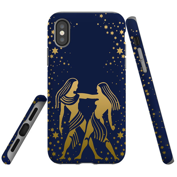 For iPhone XS Max Case, Protective Back Cover, Gemini Drawing | iCoverLover Australia