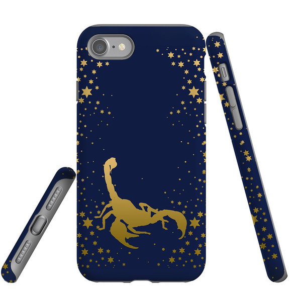 For Apple iPhone SE 5G (2022)/SE (2020)/8/7 Case, Protective Back Cover, Scorpio Drawing | iCoverLover Australia