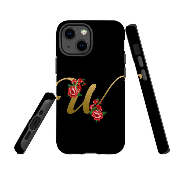For iPhone 13 mini Case, Protective Back Cover, Embellished Letter W | iCoverLover Australia