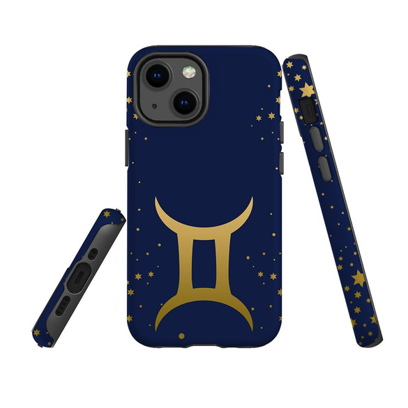 For iPhone 13 mini Case, Protective Back Cover, Gemini Sign | iCoverLover Australia