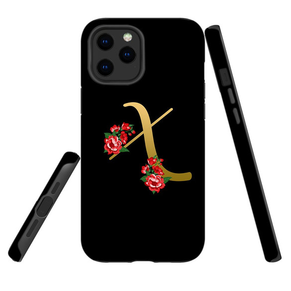 For iPhone 12 Pro Max Case, Protective Back Cover, Embellished Letter X | iCoverLover Australia