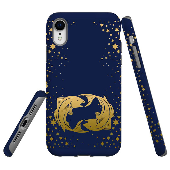 For iPhone XR Case, Protective Back Cover, Pisces Drawing | iCoverLover Australia
