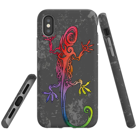For iPhone XS Max Case, Protective Back Cover, Colorful Lizard | iCoverLover Australia