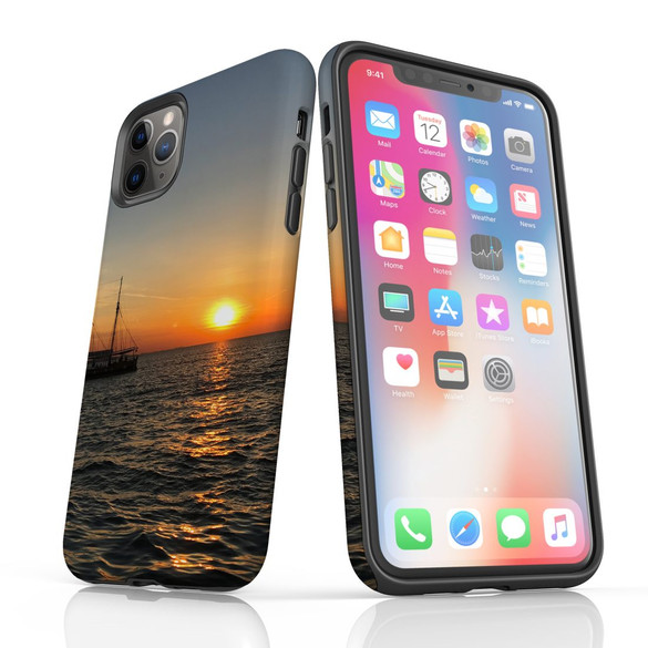 For iPhone 11 Pro Max Case Armoured Tough Cover,Sailing Sunset | iCoverLover Australia