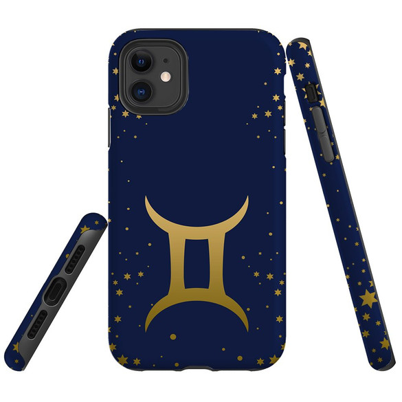 For iPhone 11 Case, Protective Back Cover, Gemini Sign | iCoverLover Australia