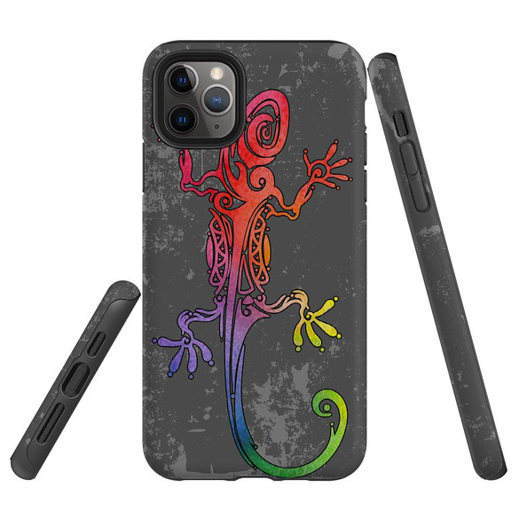 For iPhone 11 Pro Max Case, Protective Back Cover, Colorful Lizard | iCoverLover Australia