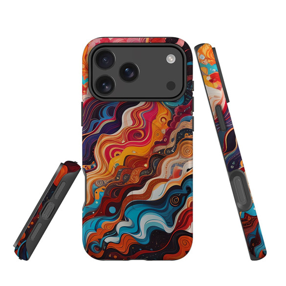 For Apple iPhone 17 Pro Case, MagSafe Compatible Protective Cover, Waves Of The Sun | iCoverLover Australia