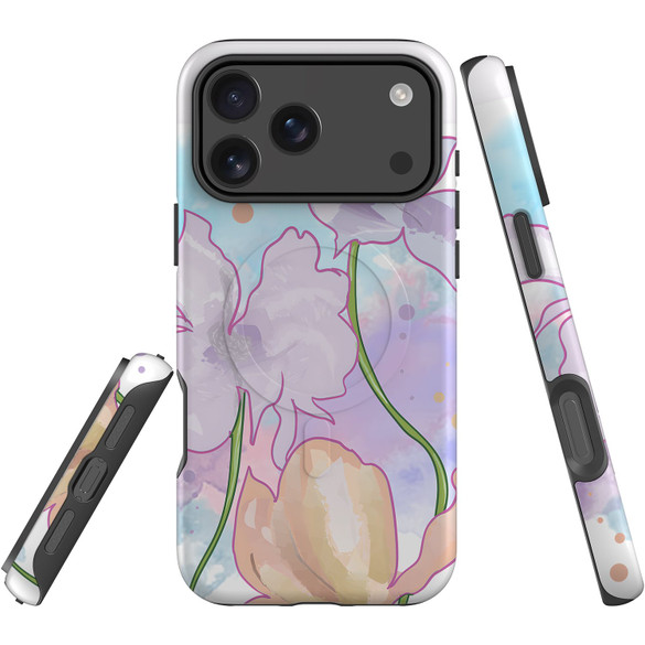 For Apple iPhone 17 Pro Max Case, MagSafe Compatible Protective Cover, Watercolour Floral | iCoverLover Australia