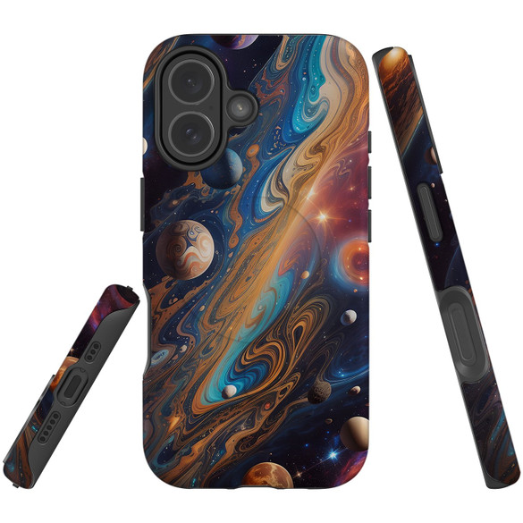 For Apple iPhone 17 Case, MagSafe Compatible Protective Cover, Planets Of The Universe | iCoverLover Australia