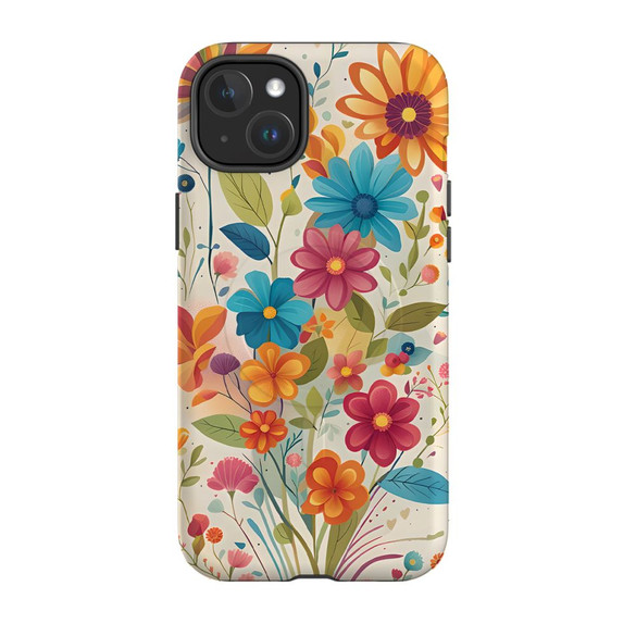 For iPhone 14 Plus Case, Protective MagSafe Compatible Cover, Floral Symphony | iCoverLover Australia
