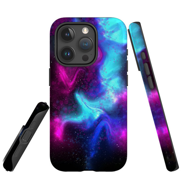 For iPhone 15 Pro Case Tough Protective Cover, Abstract Galaxy | iCoverLover Australia