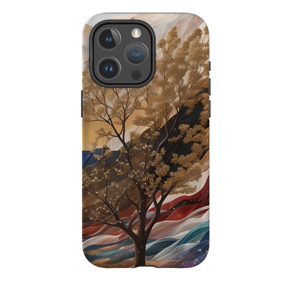 For iPhone 15 Pro Max Tough Case Compatible with MagSafe, Mysterious Golden Tree | iCoverLover Australia