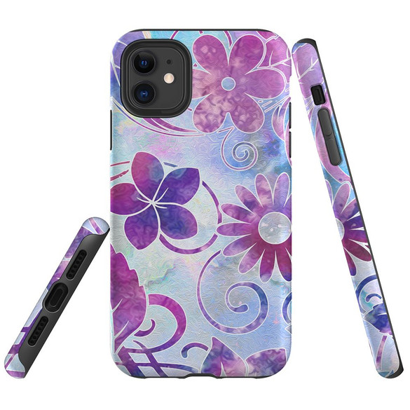 For iPhone 11 Case Tough Protective Cover Flower Swirls | iCoverLover Australia