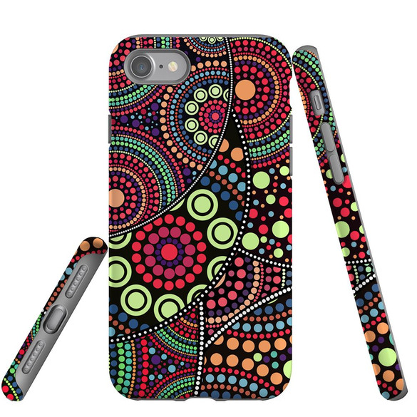 For iPhone SE 5G (2022)/SE (2020)/8/7 Case Tough Cover Dotted Abstract Painting | iCoverLover Australia