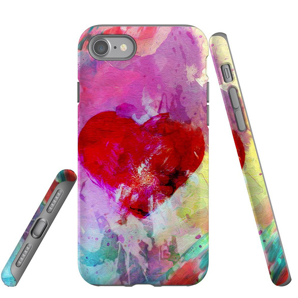 For iPhone SE 5G (2022)/SE (2020)/8/7 Case Protective Cover Heart Painting | iCoverLover Australia
