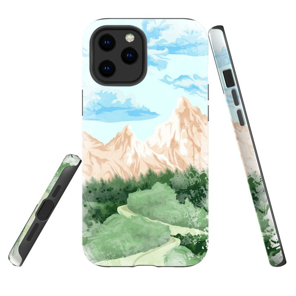 For iPhone 12 & 12 Pro Case Tough Protective Cover Mountainous Nature | iCoverLover Australia