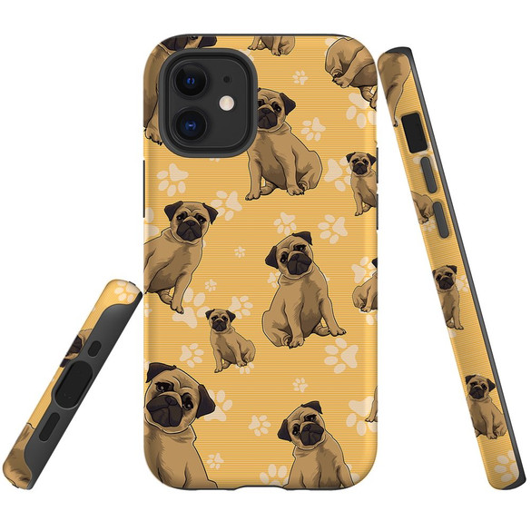 For iPhone 12 Mini Case Tough Protective Cover Pug Dog | iCoverLover Australia