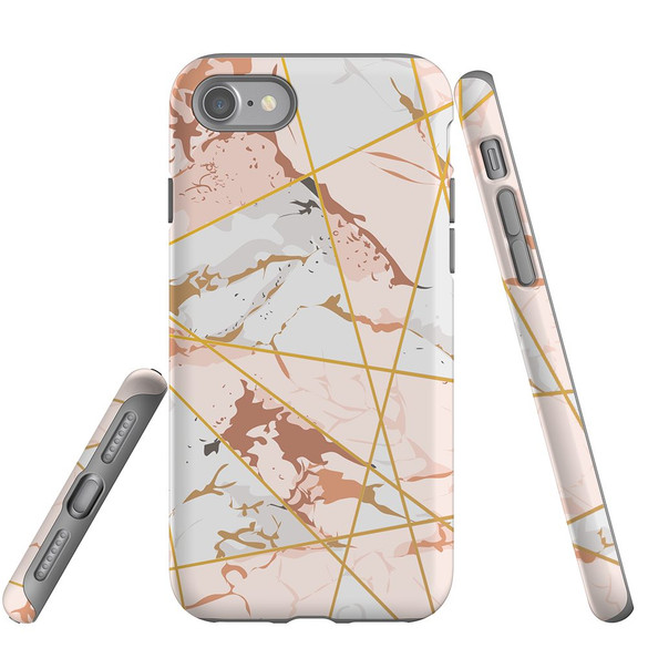For Apple iPhone SE 5G (2022)/SE (2020)/8/7 Case Tough Protective Cover Marble Patterned | iCoverLover Australia