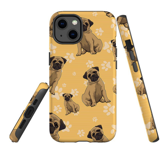 For iPhone 13 Case, Protective Back Cover, Pug Dog | iCoverLover Australia