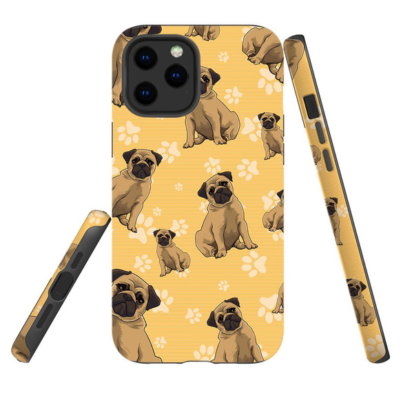 For iPhone 12 Pro Max Case Tough Protective Cover Pug Dog | iCoverLover Australia