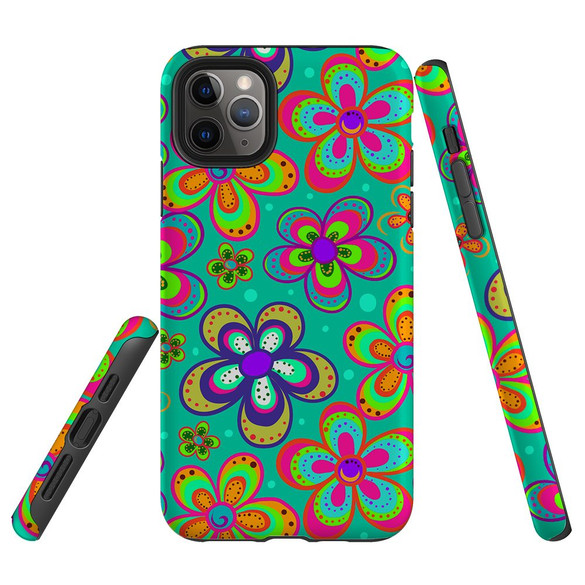 For iPhone 11 Pro Max Case Tough Protective Cover Retro Floral | iCoverLover Australia