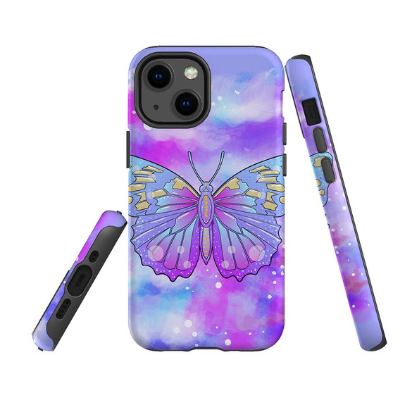 For iPhone 13 mini Case, Protective Back Cover, Butterfly A Bit Magical Enchanted | iCoverLover Australia