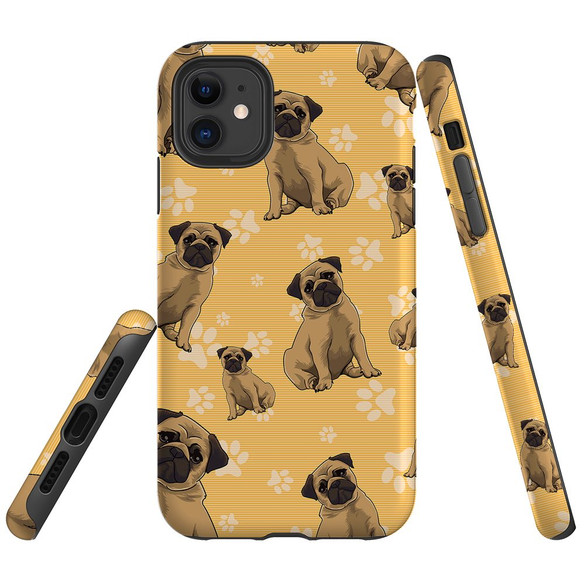 For iPhone 11 Case Tough Protective Cover Pug Dog | iCoverLover Australia