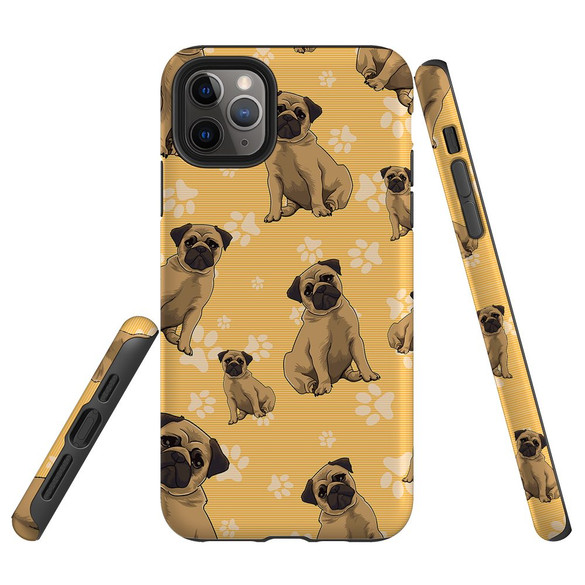 For iPhone 11 Pro Case Tough Protective Cover Pug Dog | iCoverLover Australia