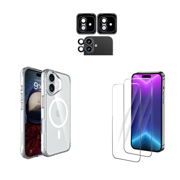 iCoverLover For iPhone 17 Case Compatible with MagSafe + 2X Screen + 2X Camera Lens Protectors | iCoverLover Australia