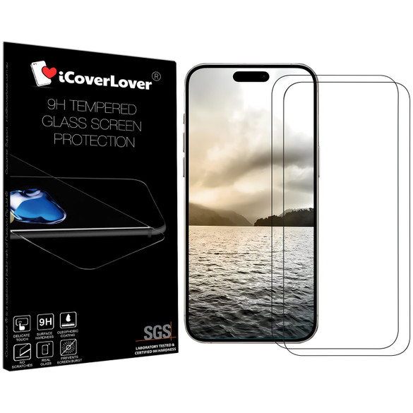 iCoverLover [2-Pack] For iPhone 16 Pro Max Tempered Glass Screen Protectors | iCoverLover Australia