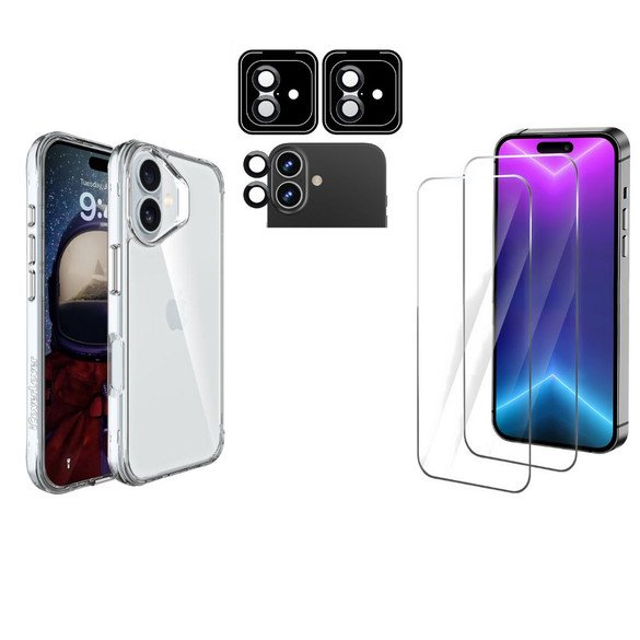 iCoverLover For iPhone 16 Case + [2-Pack] Screen Protectors + [2-Pack] Camera Lens Protectors | iCoverLover Australia