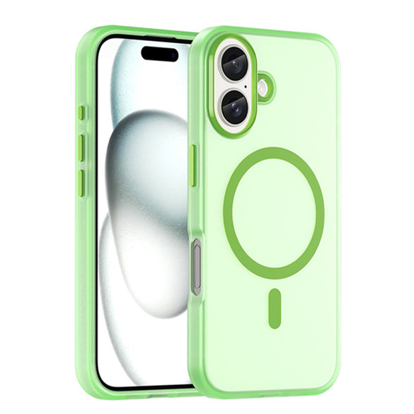 For iPhone 16 Plus Case, Frosted Translucent MagSafe Compatible Cover, Green | iCoverLover Australia