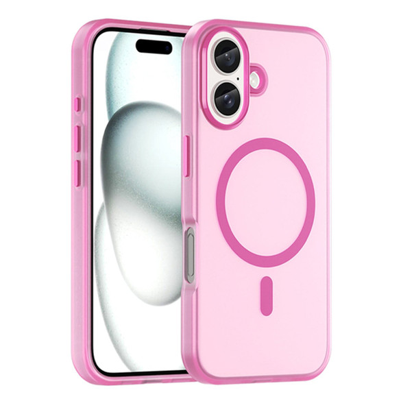 For iPhone 16 Case, Frosted Translucent MagSafe Compatible Cover, Pink | iCoverLover Australia