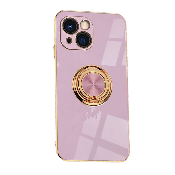 For iPhone 15 Case, Electroplating Luxury, Kickstand Ring Holder Cover, Purple | iCoverLover Australia