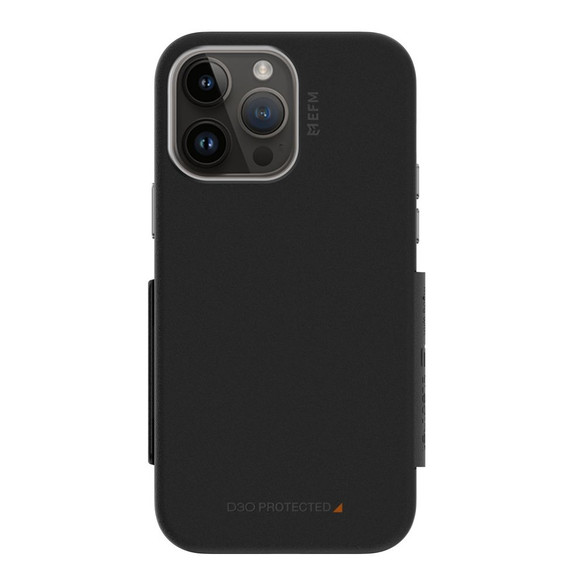 For iPhone 14 Pro Max Case EFM Monaco Armour ELeather D3O 5G Signal Plus Cover Black Grey | iCoverLover Australia